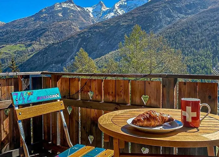 Alpesi faház Mouton A 4-bedroom Alpine Chic Escape In Saas Fee